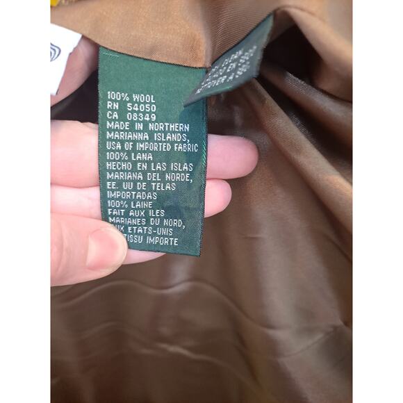 Lauren Ralph Lauren Women's Wool Plaid Lined Single Button Blazer Size 16 - Picture 8 of 11